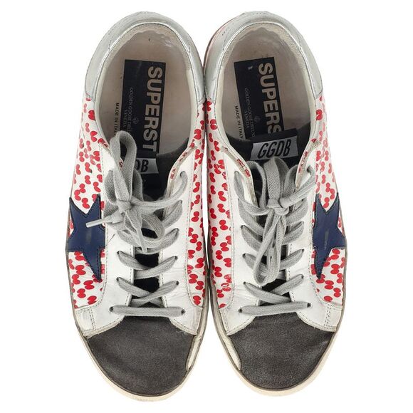Golden Goose Super Star Printed Low-Top Sneakers in Multicolor Leather - Picture 3 of 8